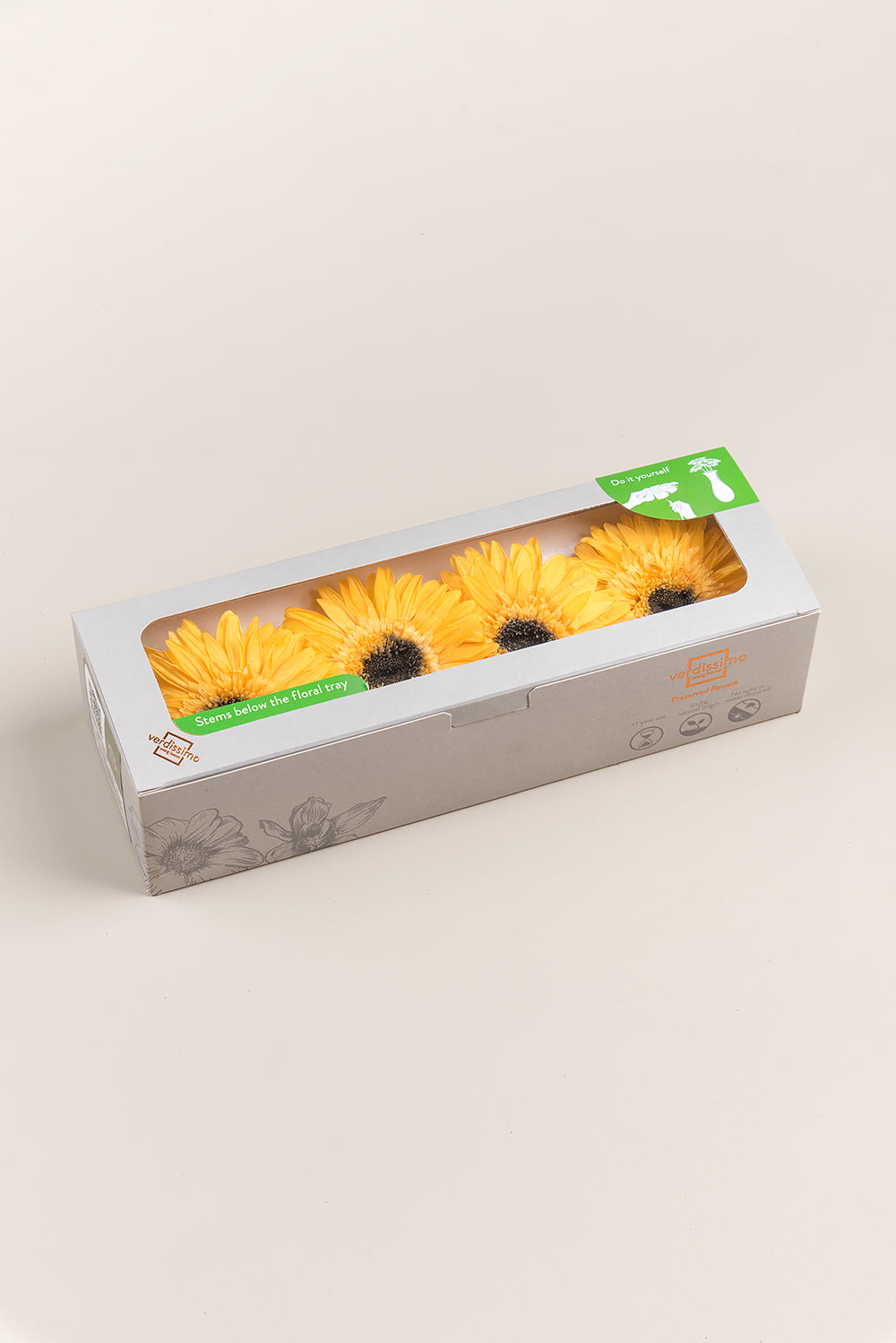 Gerberas Avec Tiges - Boîte 4 u.
